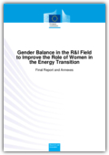 Cover of Gender balance in the R&I field to improve the role of women in the energy transition